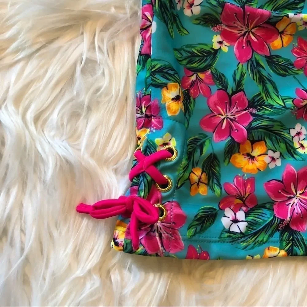 NWT girls Nautica swim top x-large 16 halter top